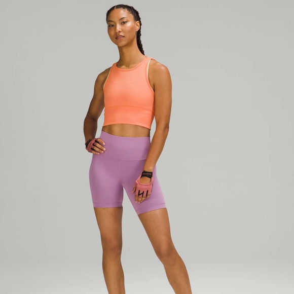 Lululemon Power Pivot Ribbed Tank Top Golden Apricot 2 - Picture 3 of 9